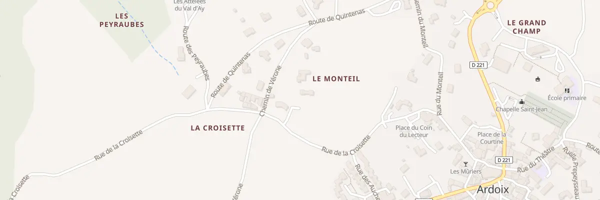 Plan du 450B Rue de la Croisette à Ardoix