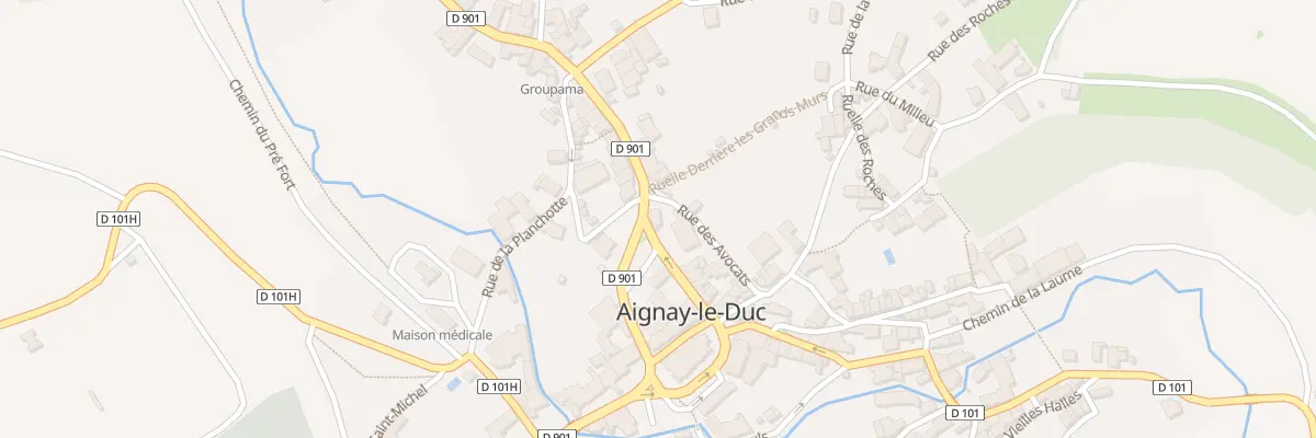 Plan du 2 Rue des Avocats à Aignay-le-Duc