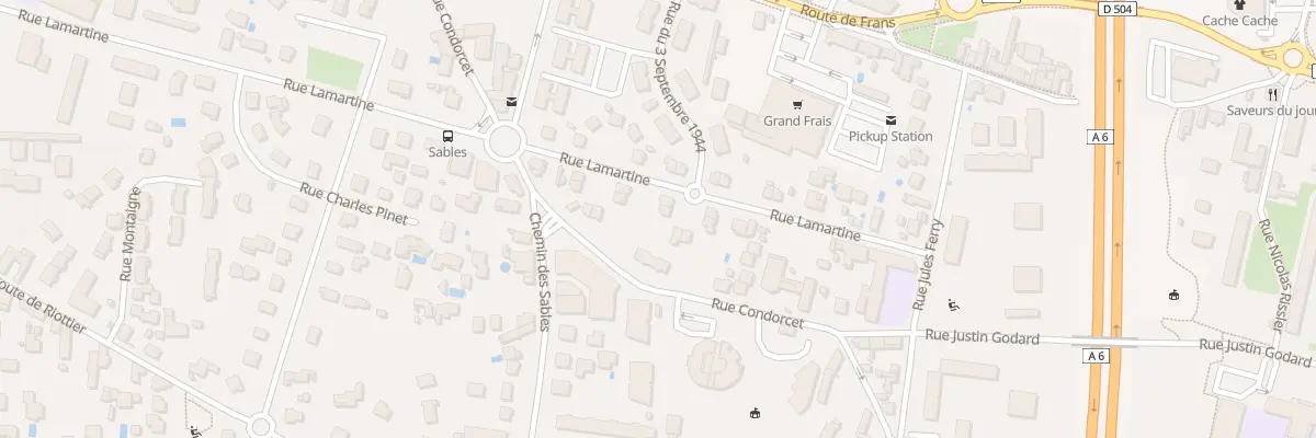 Plan du 870 Rue Lamartine à Villefranche-sur-Saône