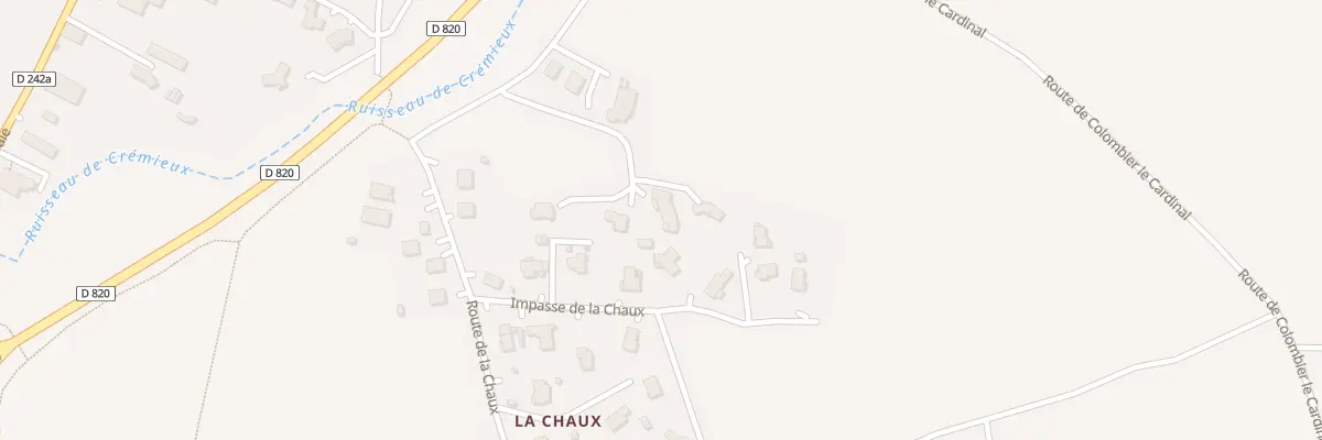 Plan du 5782 La Chaux à Peaugres