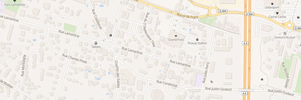 Plan du 867 Rue Lamartine à Villefranche-sur-Saône