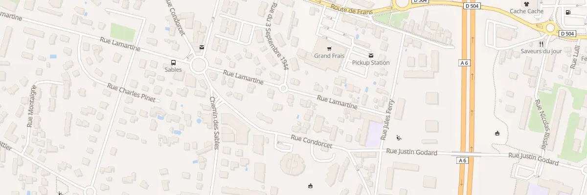 Plan du 890 Rue Lamartine à Villefranche-sur-Saône