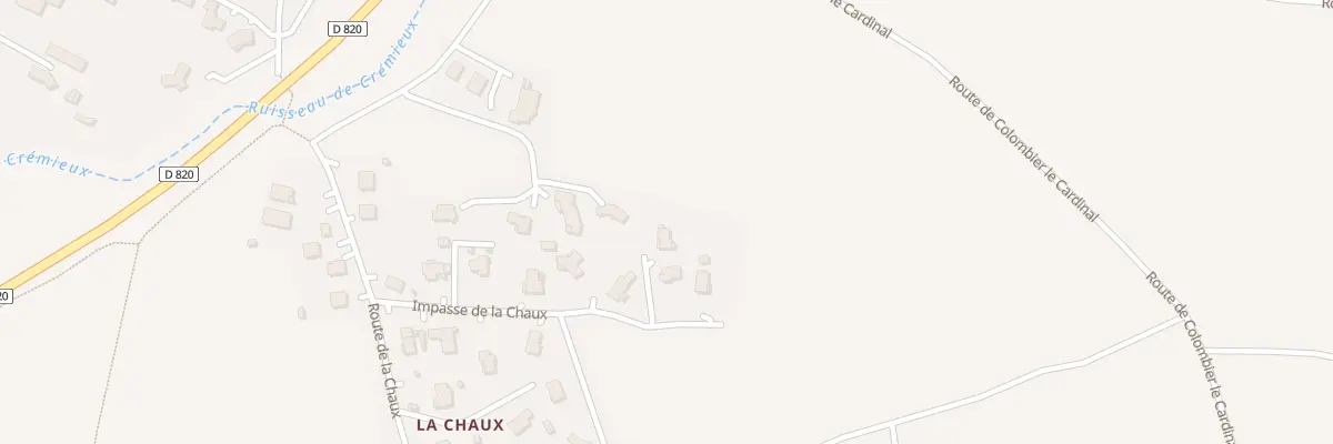 Plan du 5462 La Chaux à Peaugres
