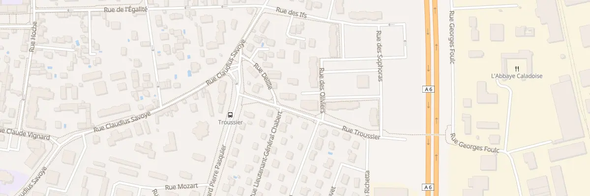 Plan du 75 Rue Troussier à Villefranche-sur-Saône