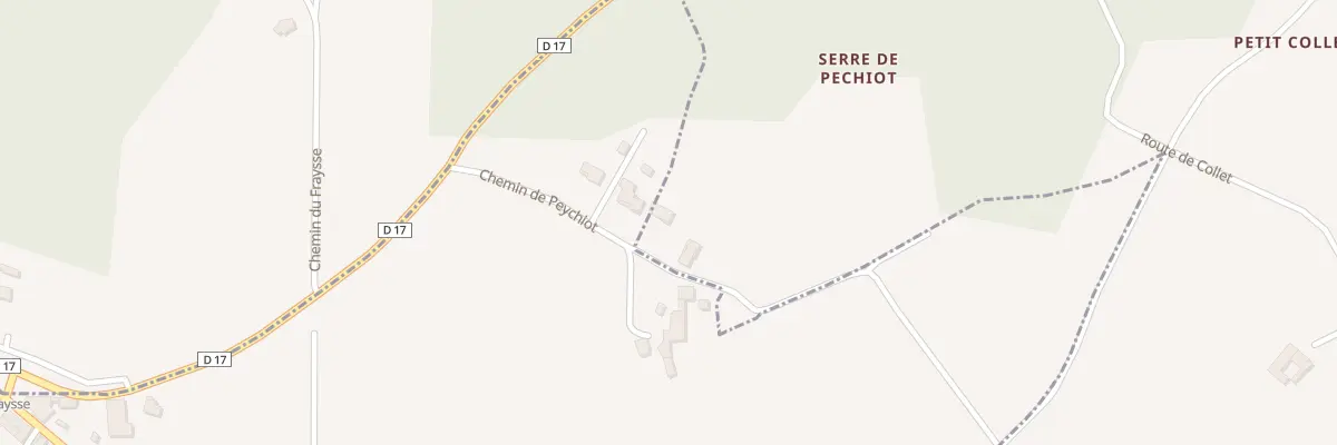 Plan du 165 Che de Pechiot à Cheminas