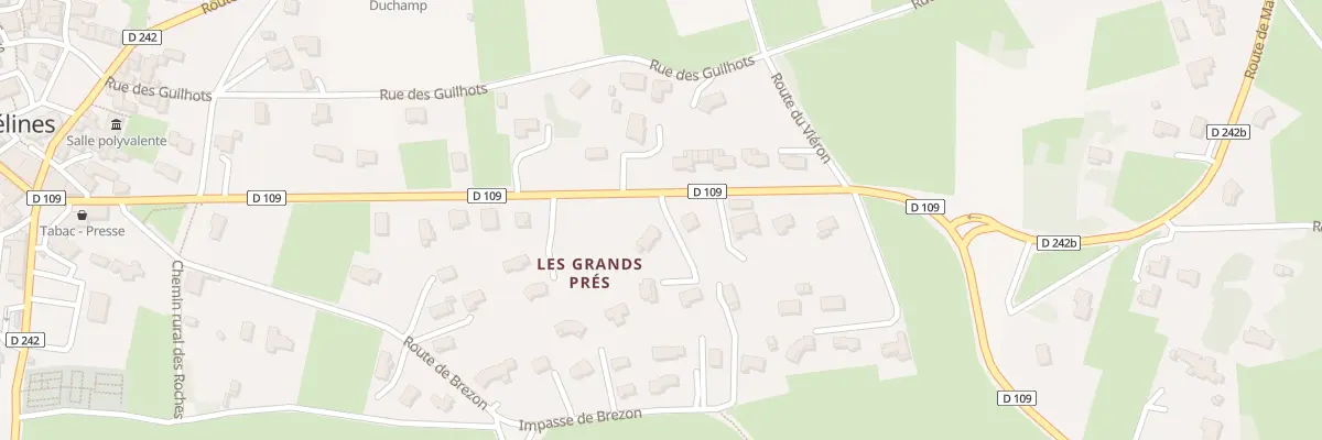 Plan du 5404 Les Grands-Pres à Félines