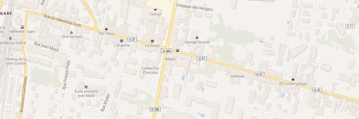 Plan du 201 Rue de la République à Belleville-en-Beaujolais