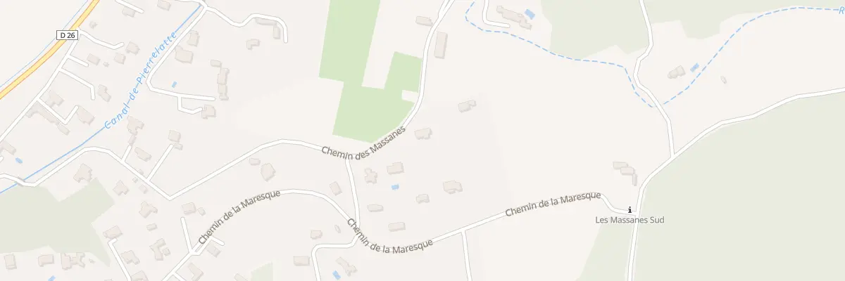 Plan du 592 Che des Massanes à Mondragon
