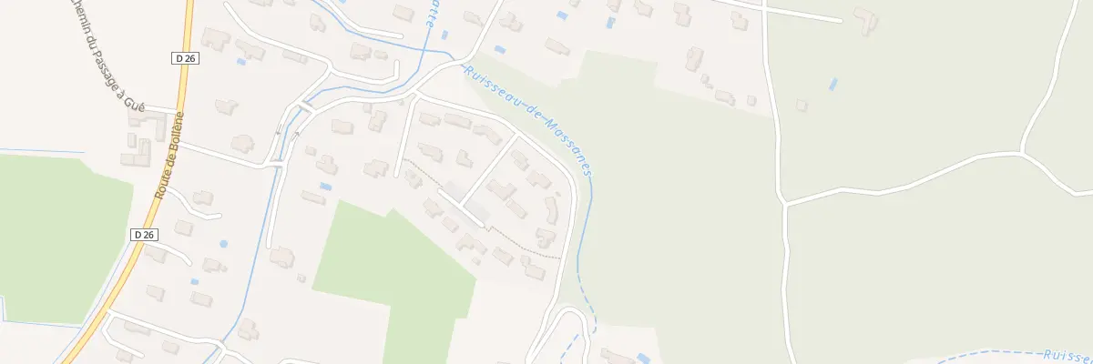 Plan du 9008 Les Massannes Ouest à Mondragon
