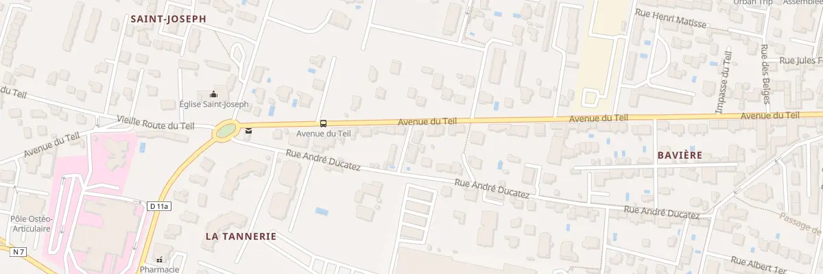 Plan de Av du Teil à Montélimar
