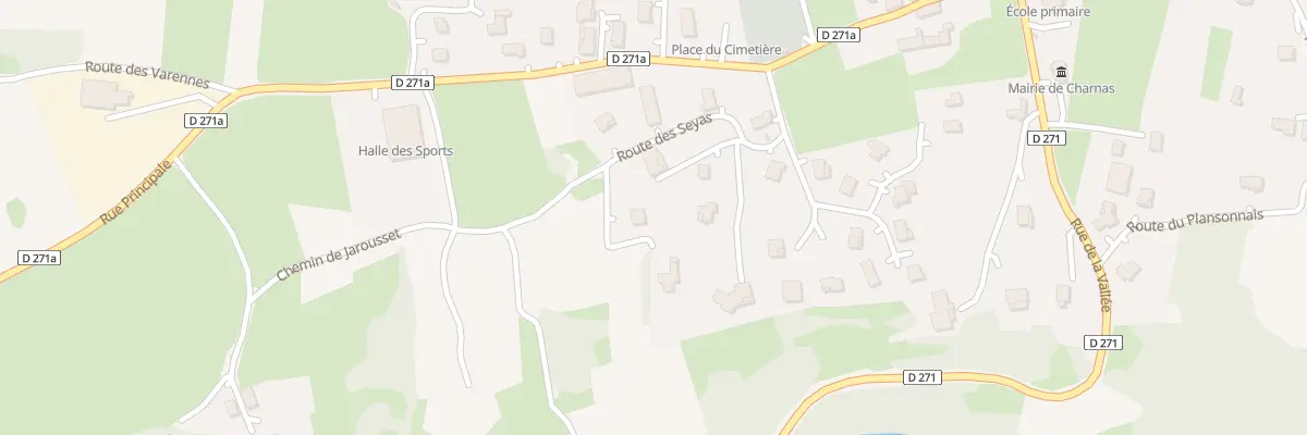 Plan du 207 Rte des Seyras à Charnas