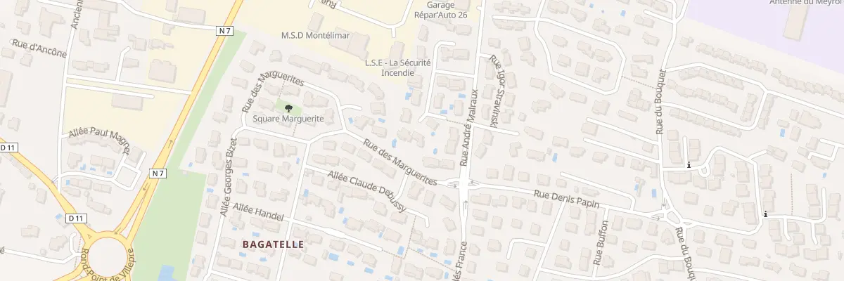 Plan du 11 Rue Darius Milhaud à Montélimar