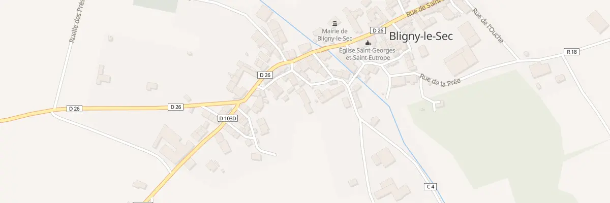 Plan du 9007 Rue du Midi à Bligny-le-Sec