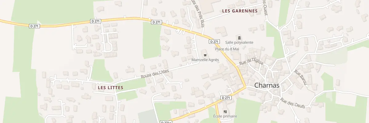 Plan du 1 Rte des Littes à Charnas
