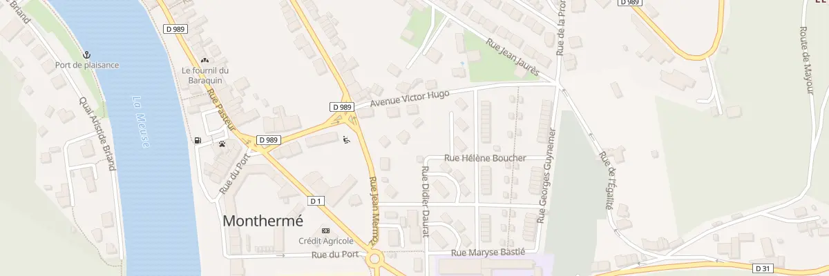 Plan du 1 Rue Helene Boucher à Monthermé