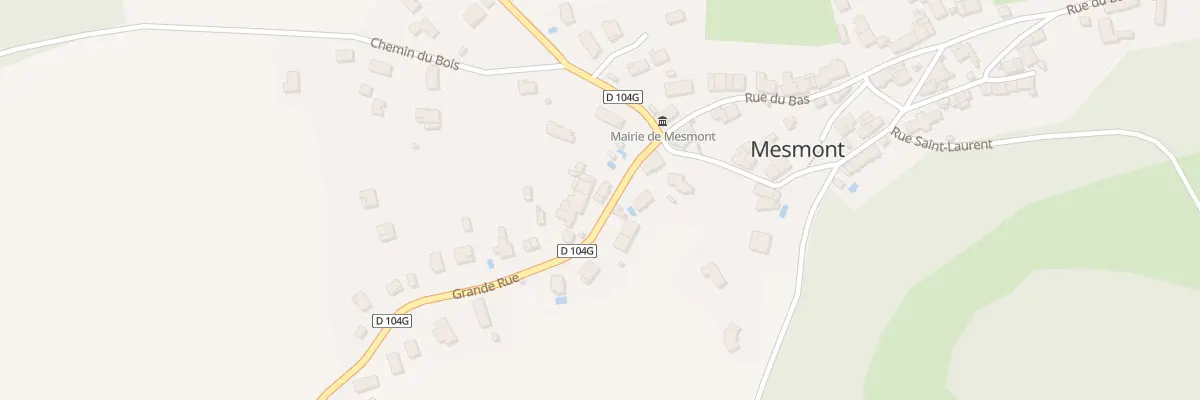 Plan de la Grande Rue à Mesmont