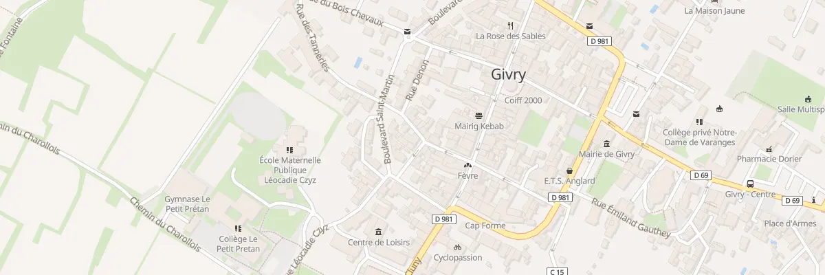 Plan du 7 Rue Courtepée à Givry
