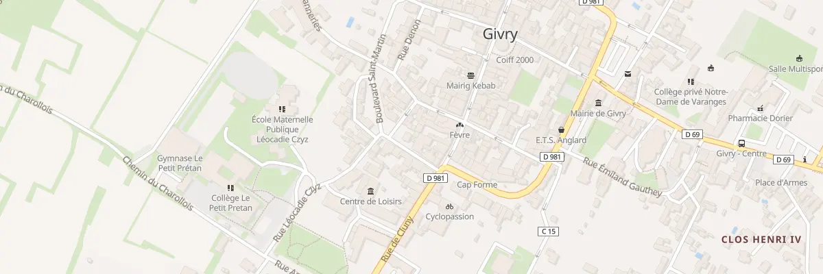 Plan du 4 Bd Saint Martin à Givry