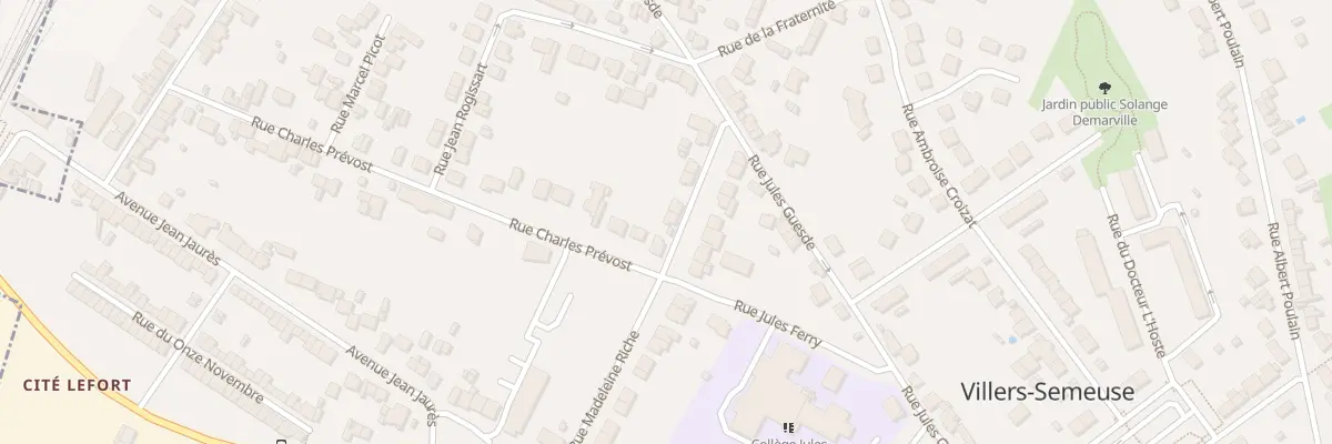 Plan du 12 Rue Madeleine Riché à Villers-Semeuse