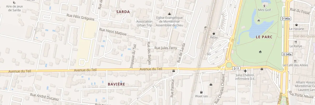Plan du 9 Rue Jules Ferry à Montélimar