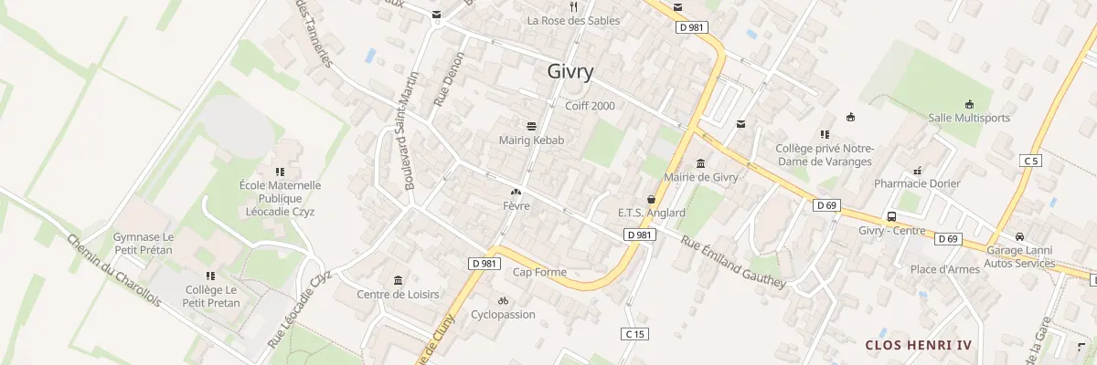 Plan du 24 Rue Pasteur à Givry
