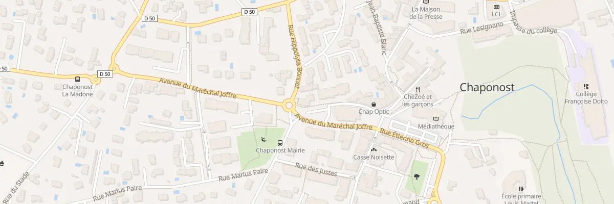 Plan du 2 Rue Hippolyte Bonnet à Chaponost