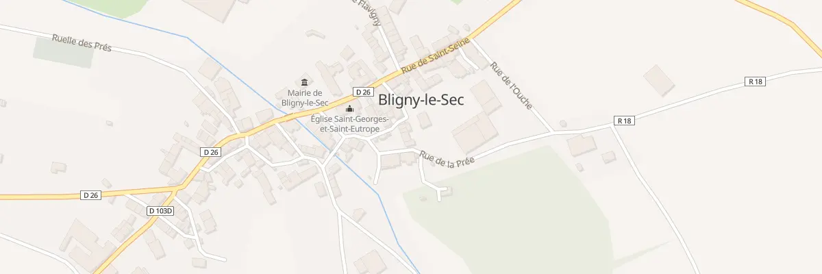 Plan du 9011 Rue de la Cour Es Lois à Bligny-le-Sec