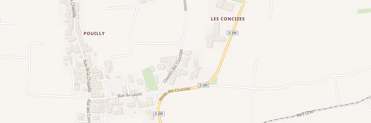 Plan du 5172 Che des Concizes à Solutré-Pouilly