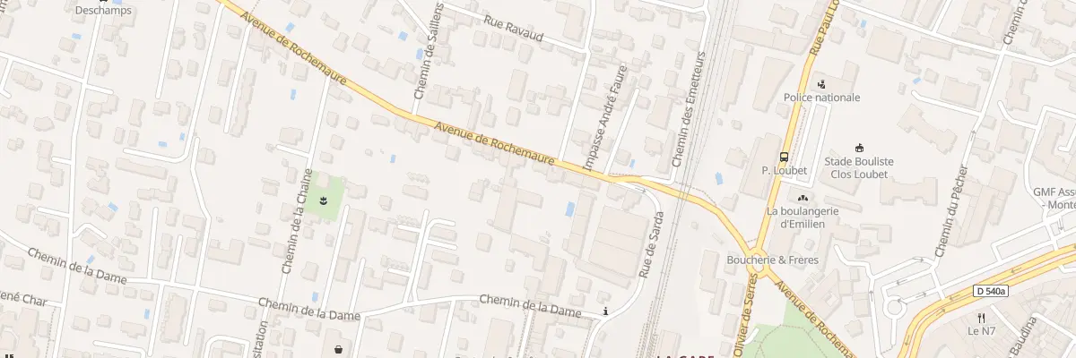 Plan du 11 Av de Rochemaure à Montélimar