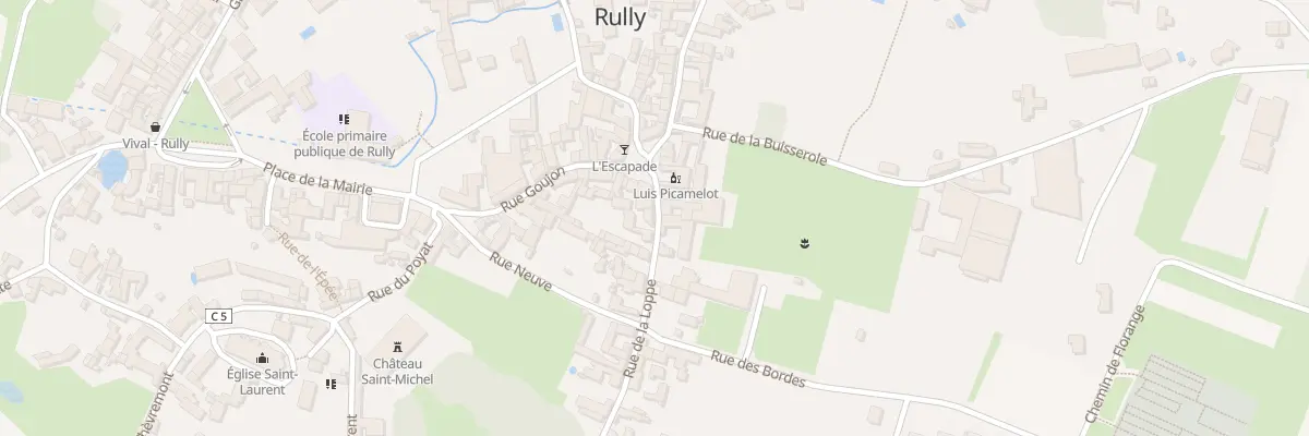 Plan du Champ Mougeot à Rully