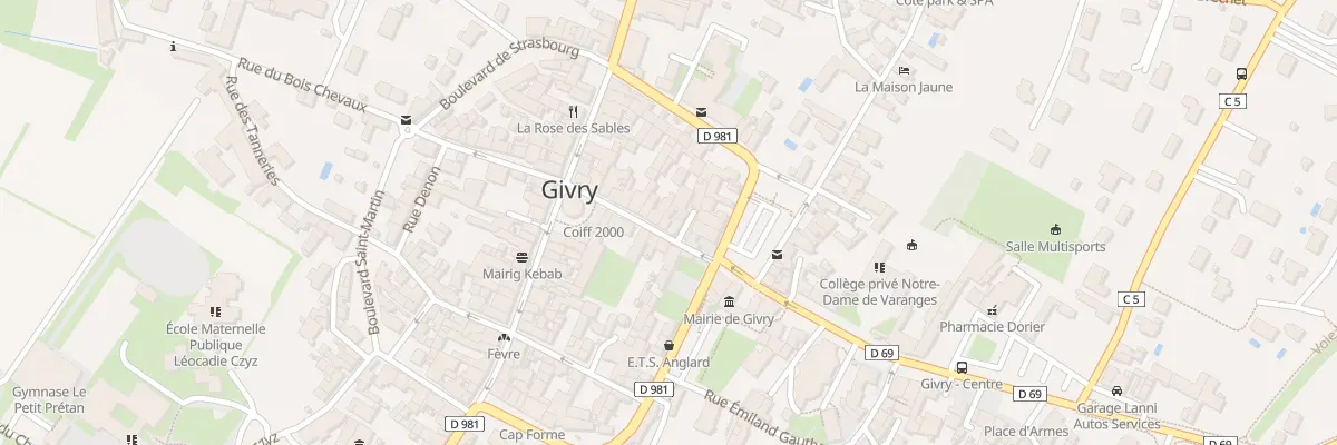 Plan du 8 Rue de l’Hôtel de Ville à Givry