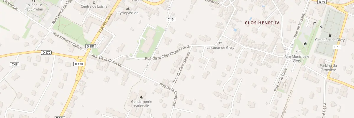 Plan du 1B Rue du Clos Gateau à Givry