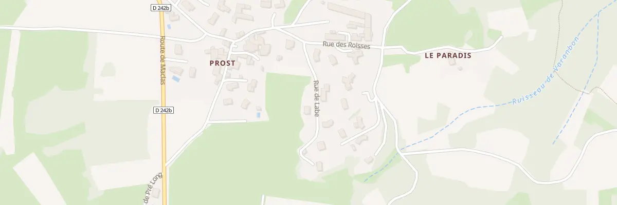 Plan du 80 Rte de Prost à Félines