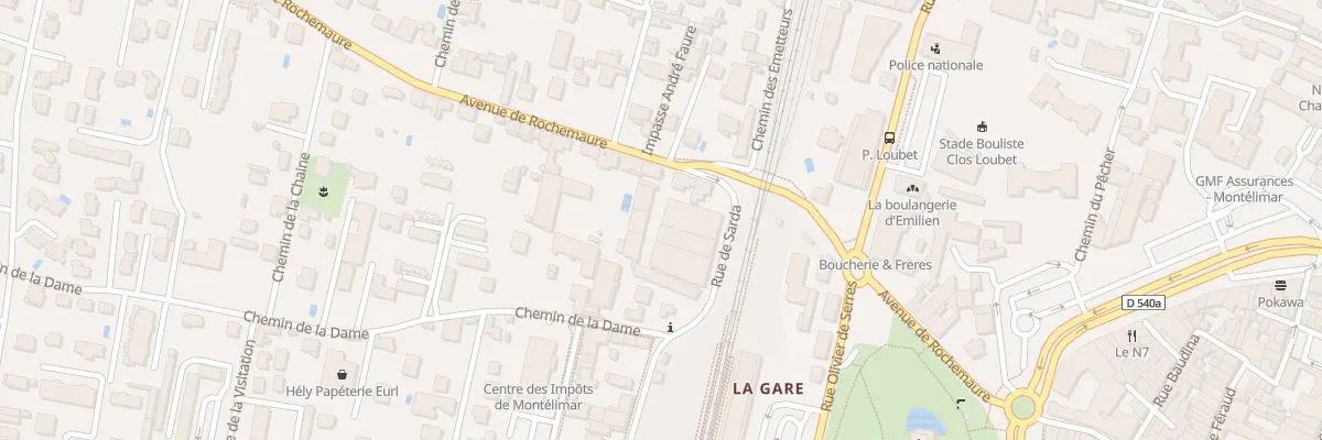 Plan de Av de Rochemaure à Montélimar