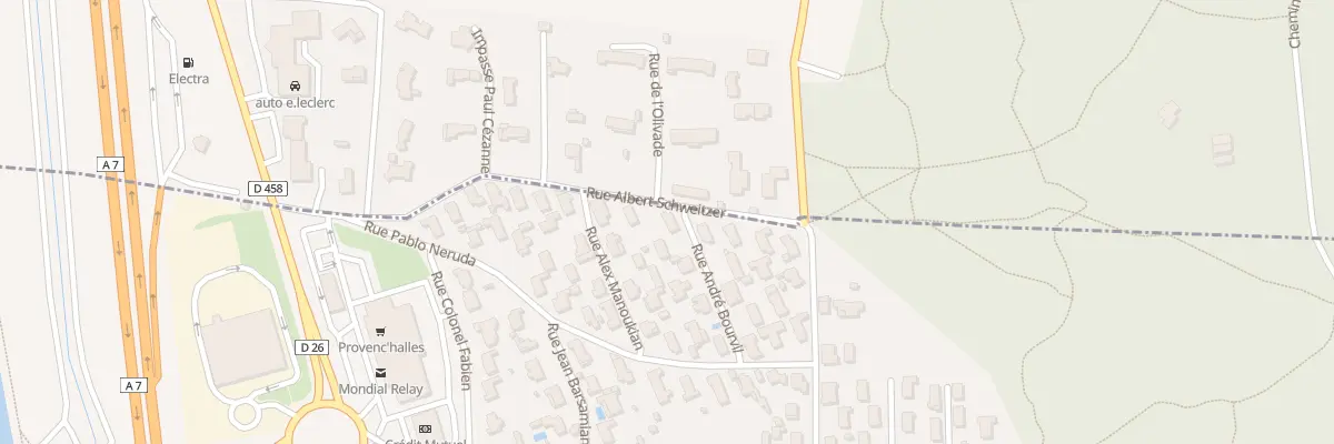 Plan du 10 Rue Andre Bourvil à Bollène