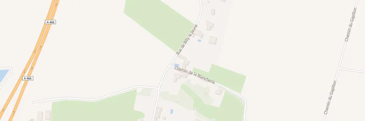 Plan de Billy Le Jeune à Quincieux
