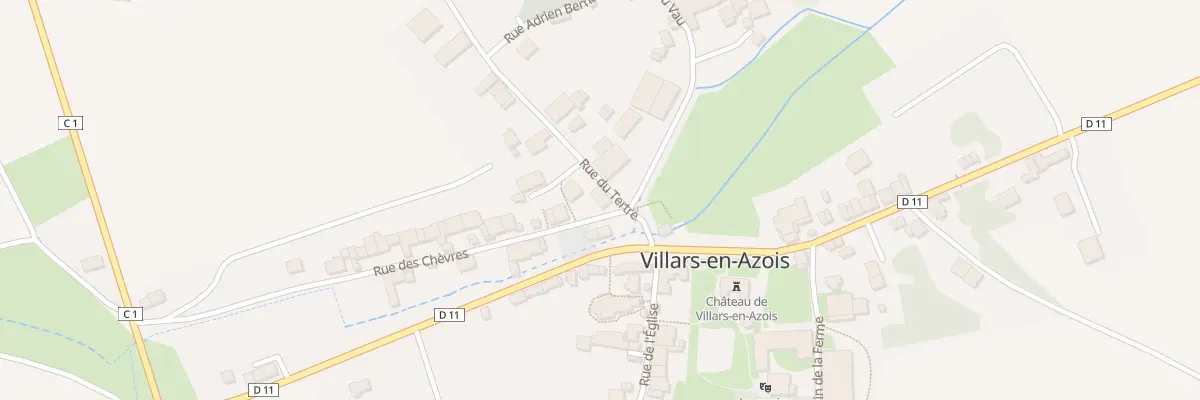 Plan du 1A Rue des Chevres à Villars-en-Azois