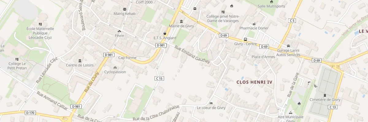 Plan du 4 Rue Emiland Gauthey à Givry