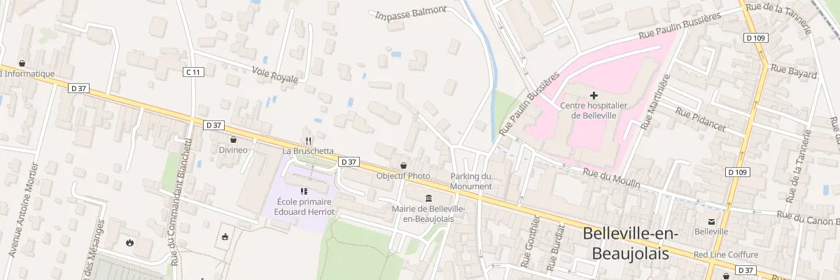 Plan du 92 Rue de la République à Belleville-en-Beaujolais