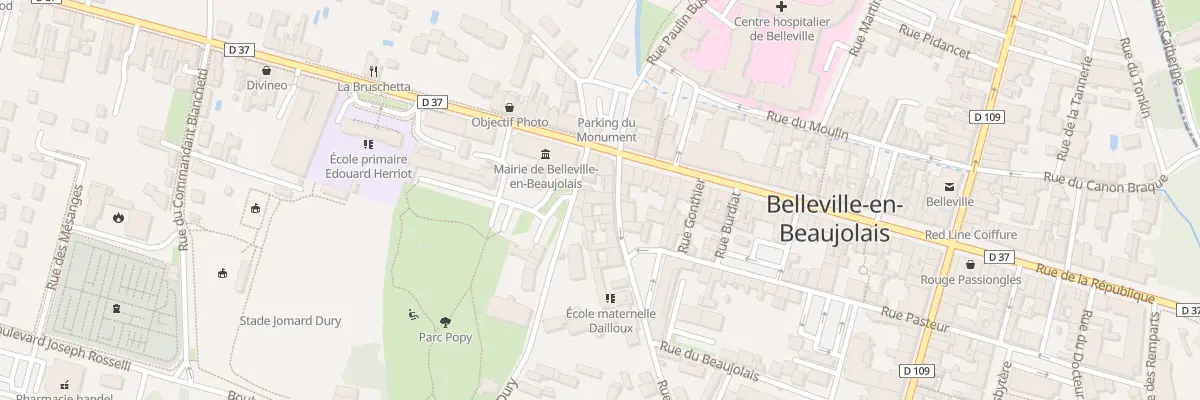 Plan du 6 Rue des Écoles à Belleville-en-Beaujolais