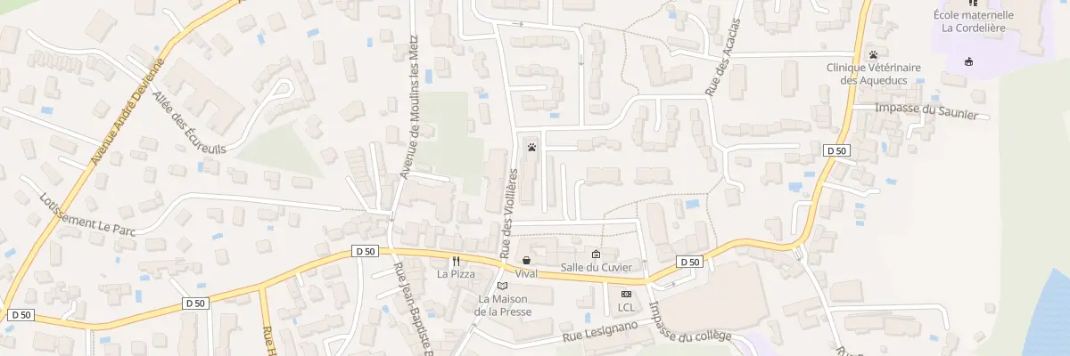 Plan du 2 Rue des Viollières à Chaponost