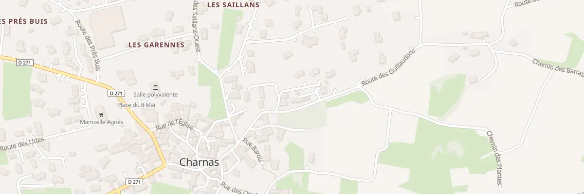 Plan du 75 Rte des Guillaudons à Charnas