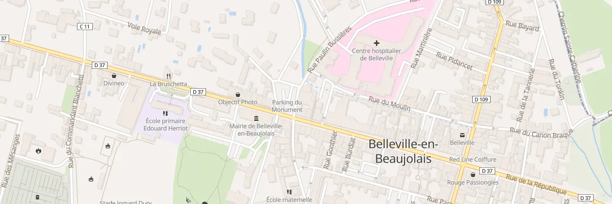 Plan du 8 Rue Paulin Bussières à Belleville-en-Beaujolais