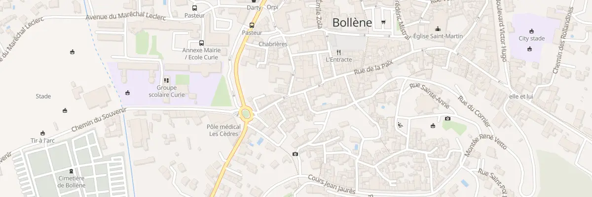 Plan du 100 Rue-de-la-Paix à Bollène