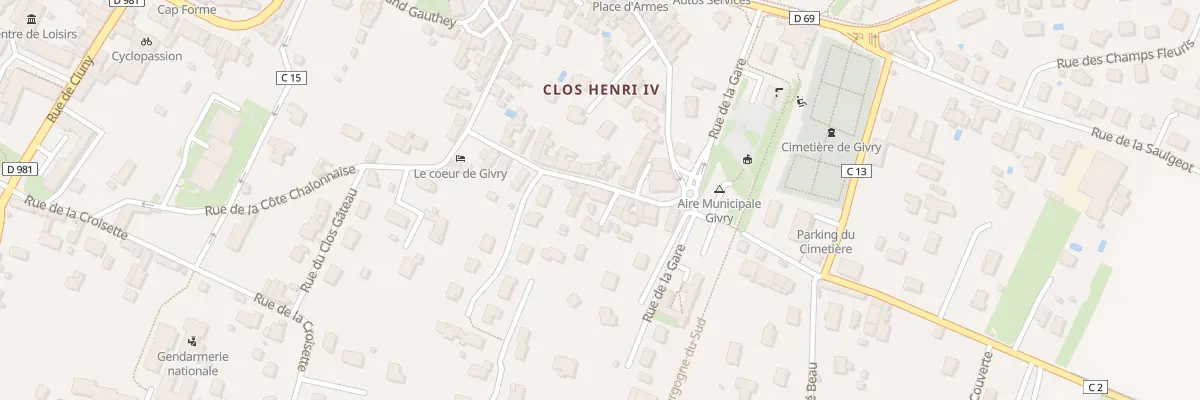 Plan du 16 Rue de Simple Cour à Givry