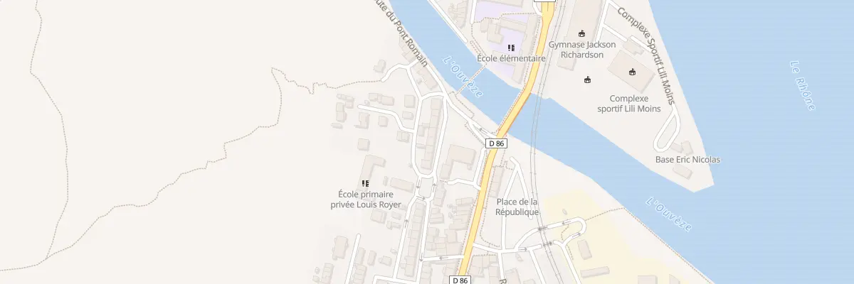 Plan de la Rue Georges et Germain Bernard au Pouzin