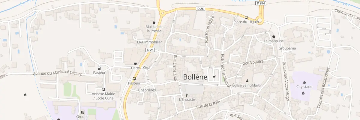 Plan du 23 Rue Emile Zola à Bollène