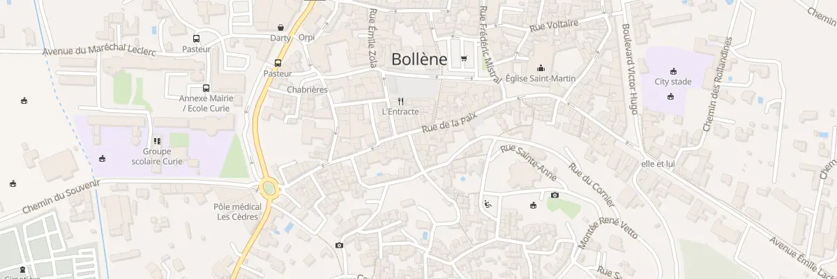 Plan du 74 Rue-de-la-Paix à Bollène