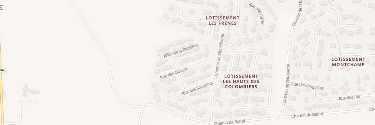 Plan du 90 Rue des Oliviers à Malataverne