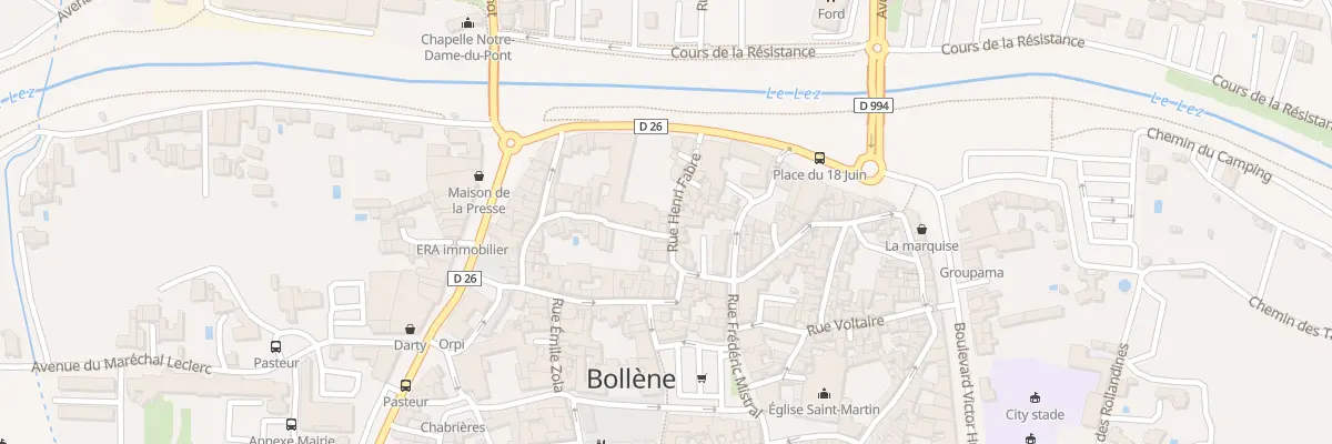 Plan du 12 Rue Henri Fabre à Bollène